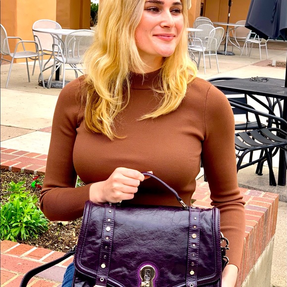 NWT Messina Italian leather messenger bag/computer bag - Picture 4 of 4